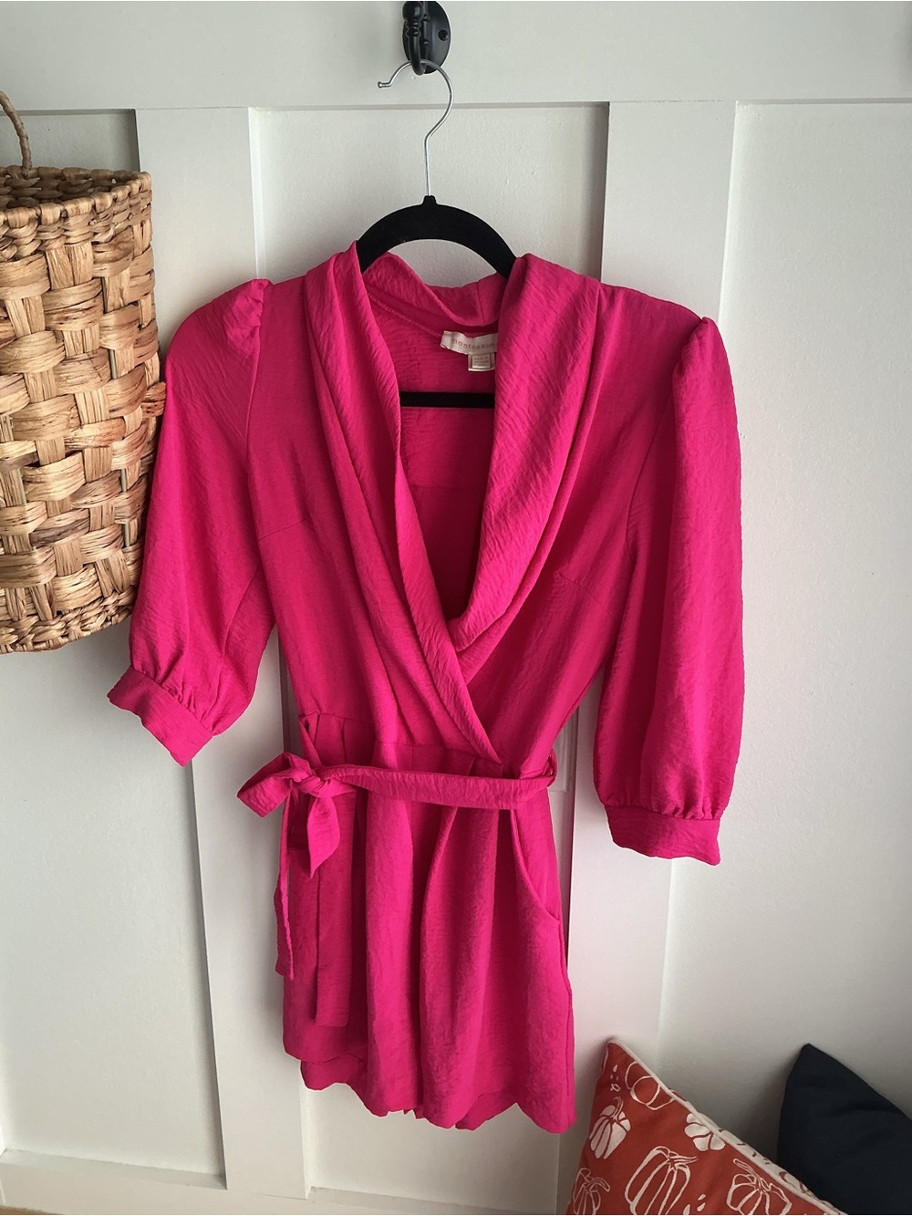 Monteau Bright Fuchsia Wrap Tunic with Belt